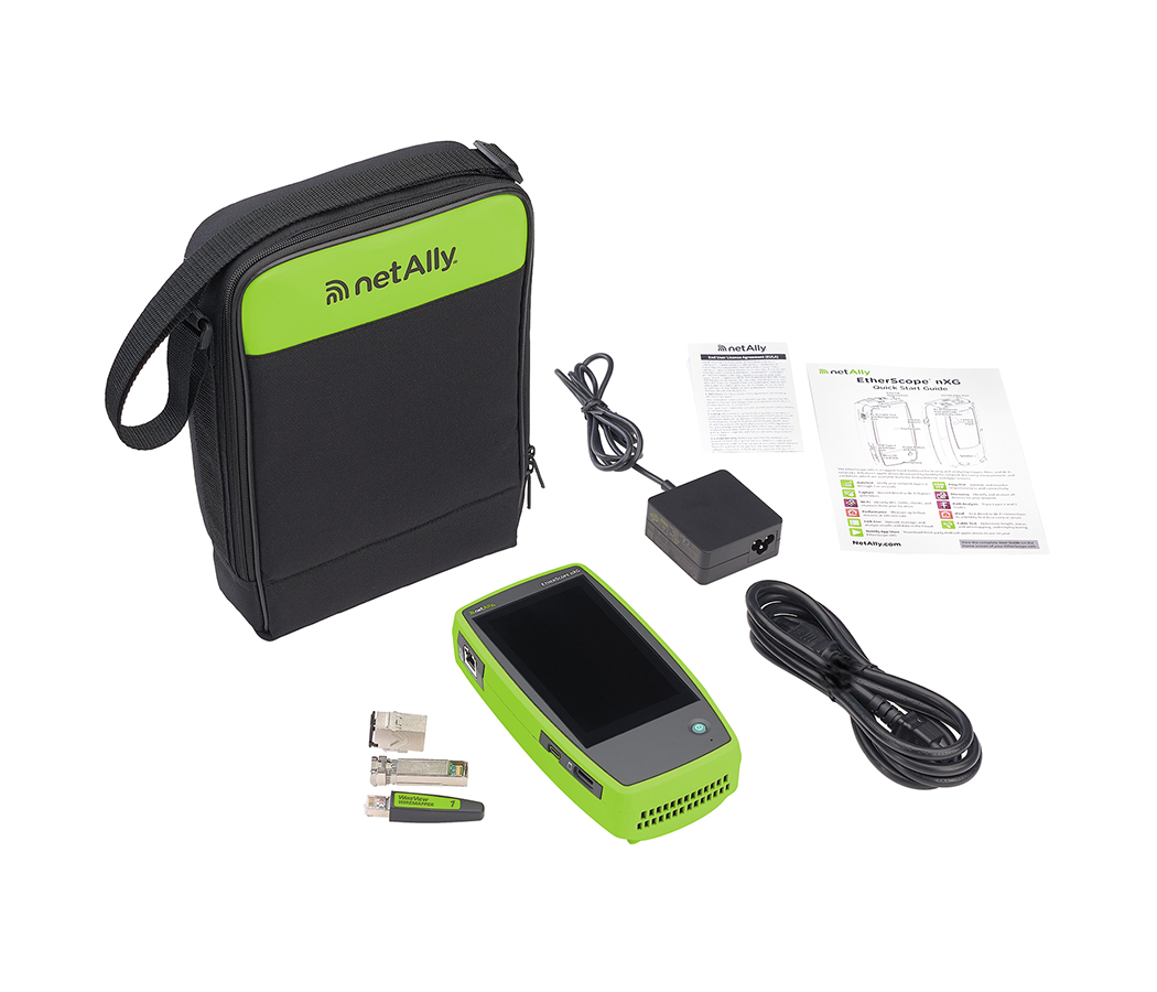 NetAlly EtherScope nXG mit Tasche und Zubehör