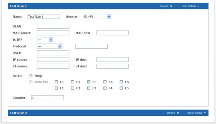 Filterregel erstellen übers Web-GUI 