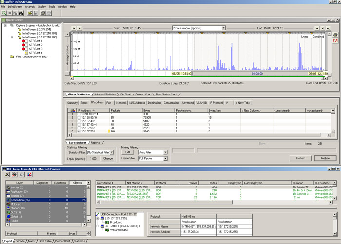 nGenius InfiniStream Console Quick Select und Decode